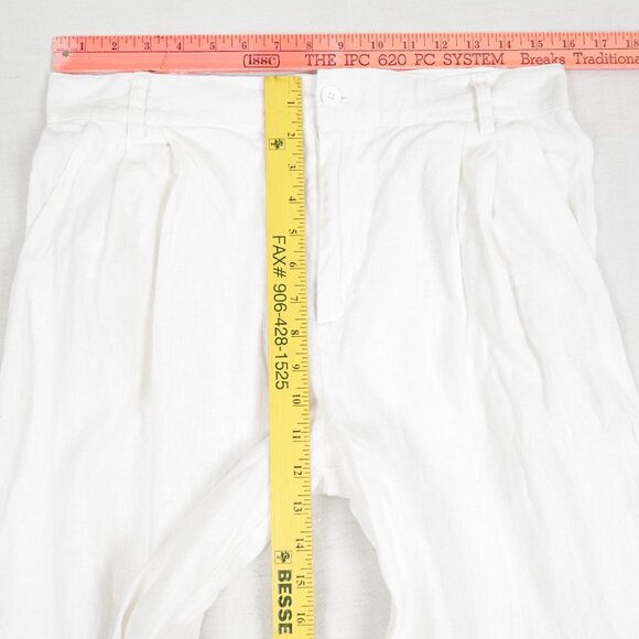 LITTLE LIES Linen Wide Leg Pants Women's Medium Lightweight Summer Beach Trouser - Picture 9 of 11